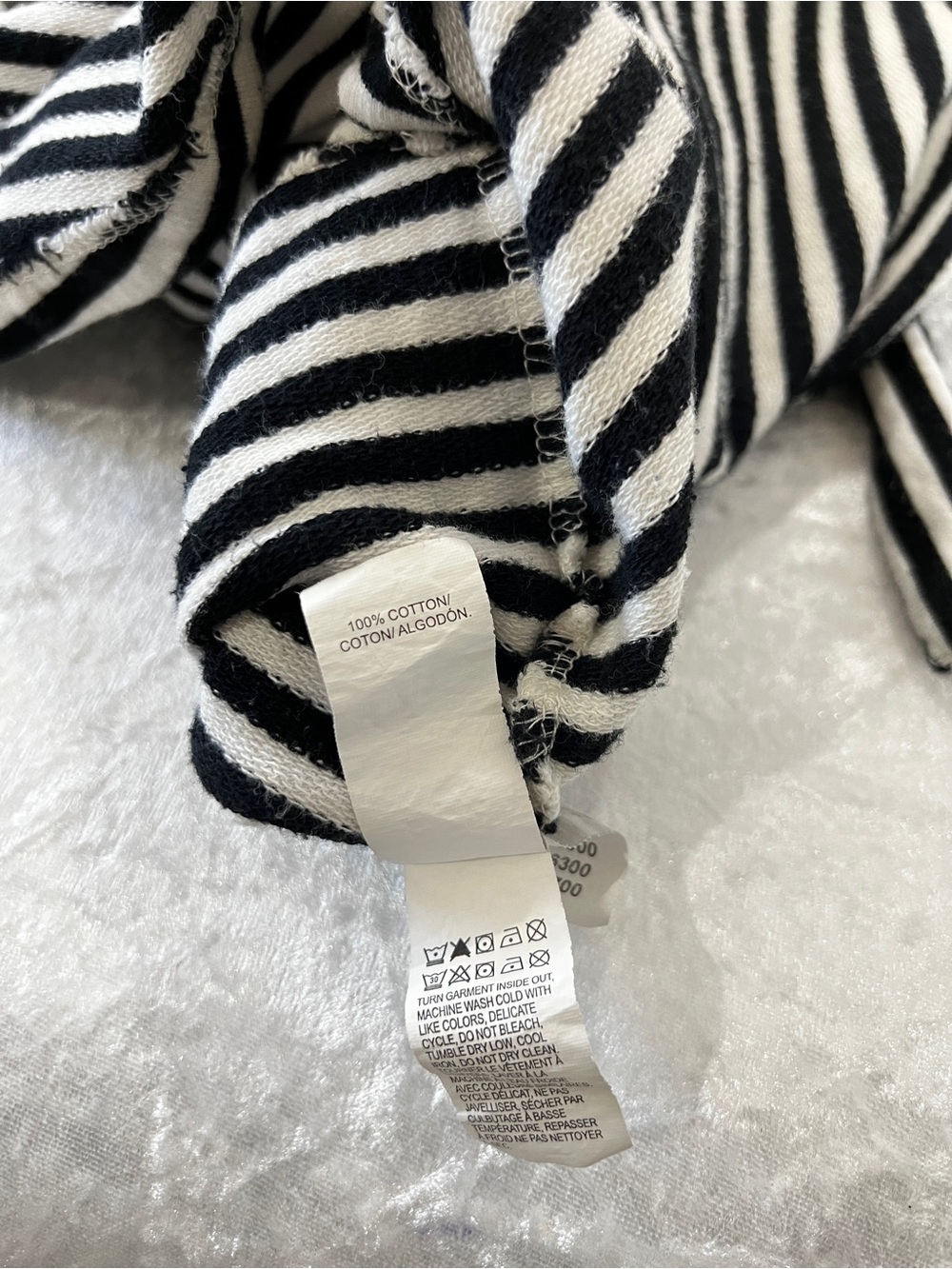 Lucky Brand Striped Shirt Dress Tie Waist Size Small Petite Loose Fit White/Blac - Picture 11 of 12